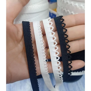 ลูกไม้ยางยืดสีขาวขนาด 1 cm.ตกแต่งขอบกางเกงใน.ตกแต่งสายเสื้อชั้นใน.น่ารักมากๆค่ะ🌷(สั่งเกิน2ตัดยาว)