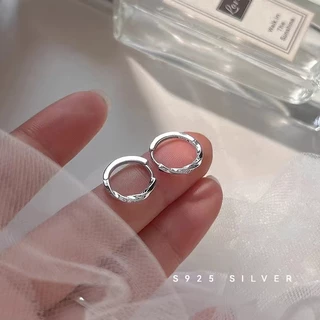 [ราคาต่อคู่] Moissanite โมบิอุส Möbius ตุ้มหูเพชร ต่างหูแฟชั่น 10mm RD005 ของขวัญ