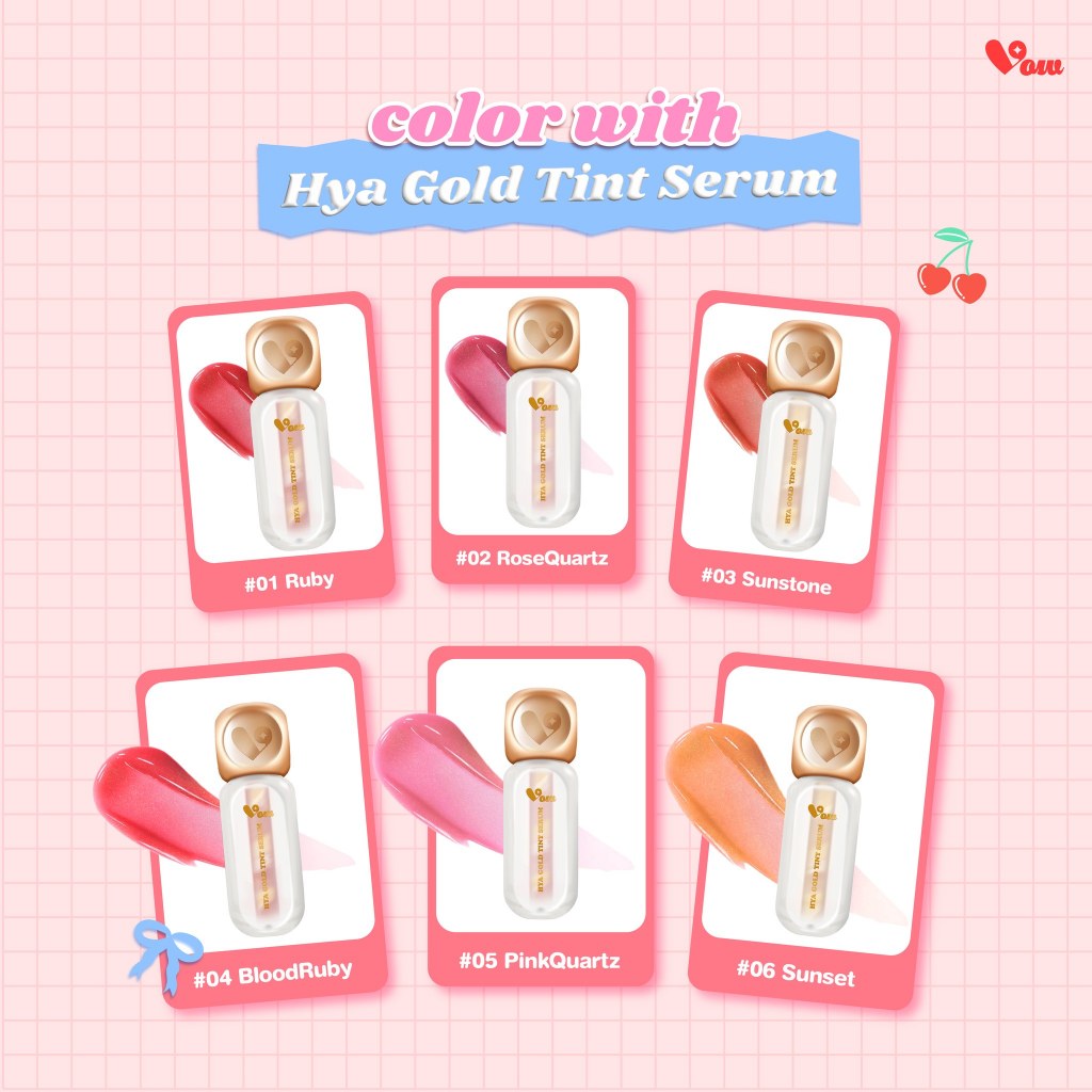 Vow Hya Gold Tint serum💄 ลิปเนื้อ Marble ผสานทองคำ99.99% สีชัดติดทน แถมยังบำรุงให้ปากดูน่าจุ๊บขึ้นอี