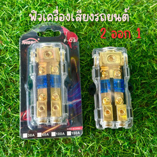 ฟิวเครื่องเสียงรถยนต์ 2 ออก 1 ขนาด 60A