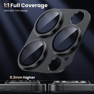 Wsken for ไอโฟน 16 Pro Max กระจกกันรอย เลนส์กล้อง Aluminium Lens สำหรับ iPhone 17 / 16 / 15 / 14 /13 HD ฟิล์มกระจกเต็มจอ