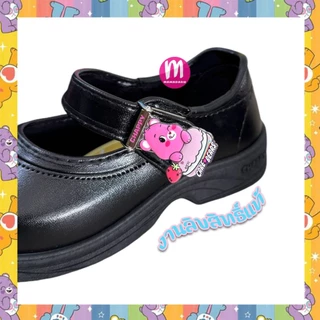 รองเท้านักเรียน แคร์แบร์ CARE BEAR มีไฟ!!! รองเท้าอนุบาล แบบเทปและตัวล็อค รองเท้าวอมขาว