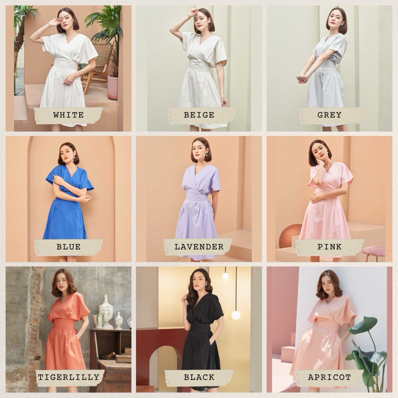 La Prime by Bo(ลาพรีม) Abstract Dress [Basic-03] [Pre-order]