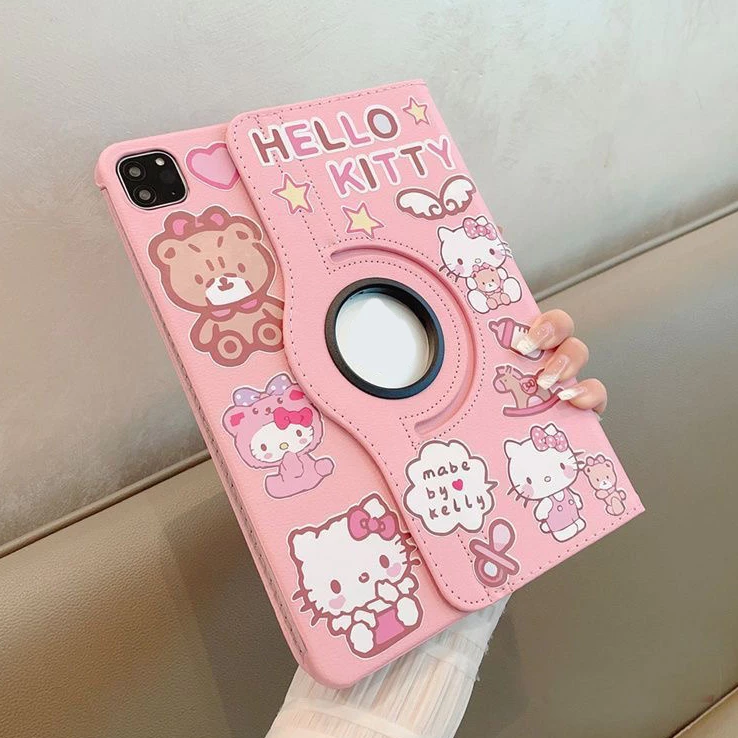 เคสฝาพับ หมุนได้ 360° สำหรับ Samsung Tab A11 A9 Plus/Tab A7 lite/Tab S6 lite/Tab A11Plus S10 S9 FE S9FE S7 S8 ลายการ์ตูน