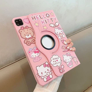 เคสฝาพับ หมุนได้ 360° สำหรับ Samsung Tab A11 A9 Plus/Tab A7 lite/Tab S6 lite/Tab A11Plus S10 S9 FE S9FE S7 S8 ลายการ์ตูน