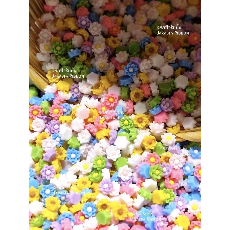 เรซิ่นดอกไม้6มิลห่อ100ดอกสำหรับตกแต่งงานฝีมือ งานDIY
