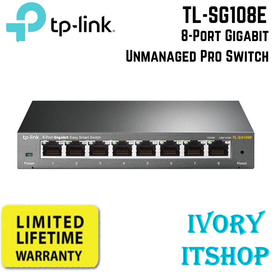 TP-Link TL-SG108E 8-Port Gigabit Easy Smart Switch รองรับ VLAN  /
