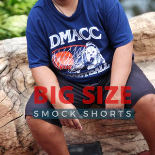 กางเกง ขาสั้น ผู้ชาย บิ๊กไซส์ BIG SIZE 41-52 นิ้ว I SMOCK SHORTs (20" เอวสม๊อก) ผ้ายืดชิโน่