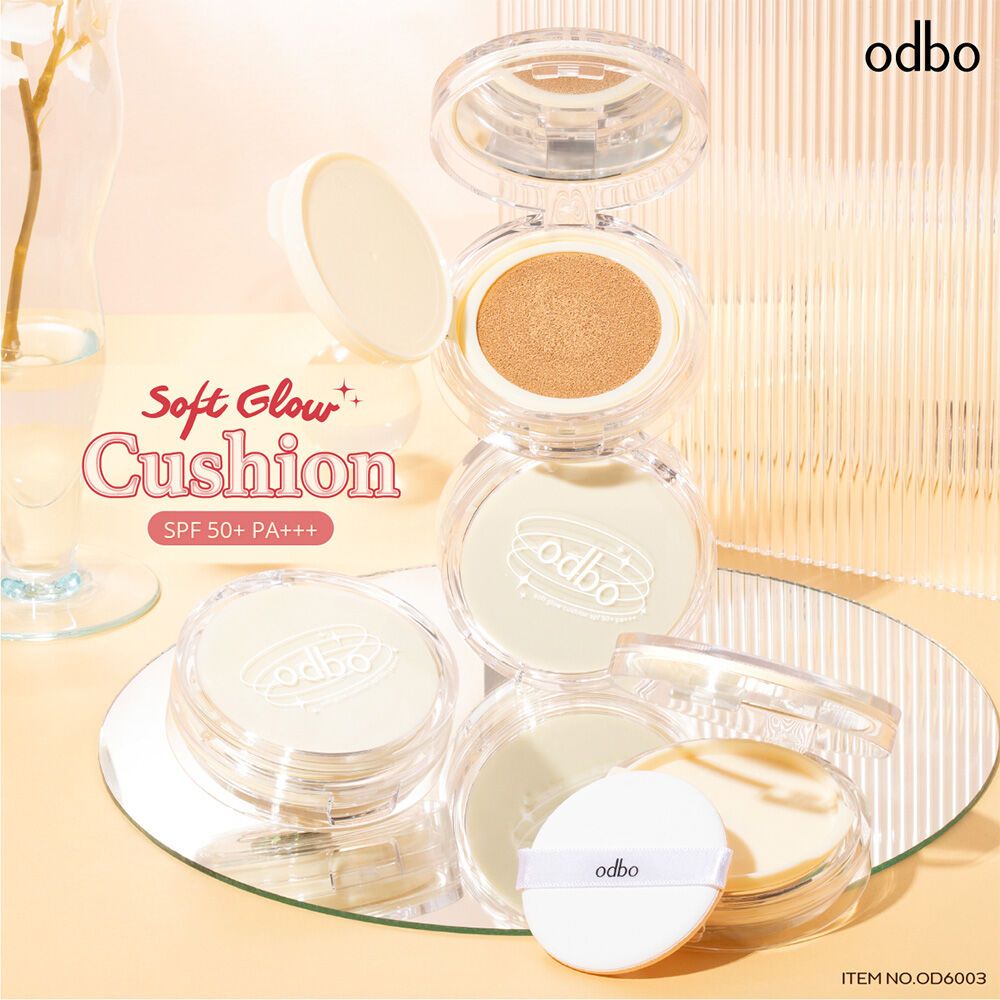 ODBO โอดีบีโอ ซอฟท์ โกลว์ คุชชั่น เอสพีเอฟ 50+ พีเอ+++ OD6003 เนื้อเนียนละเอียด