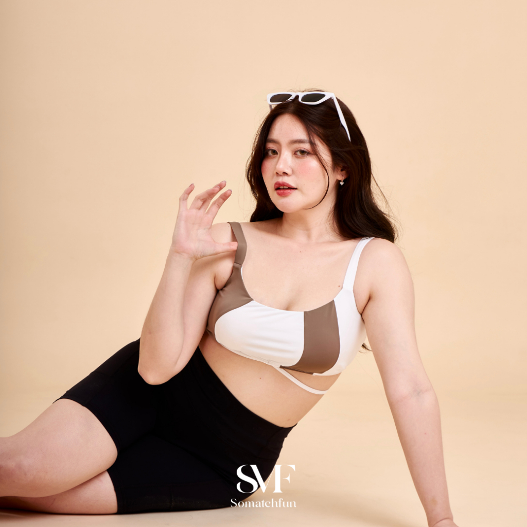 (ลดสูงสุด50%🖤GOODBYESALE🖤จนกว่าสินค้าจะหมด)Twotone Sportbra - Somatchfun สปอร์ตบราออกกำลังกาย active&sportwear - รูปที่ 5