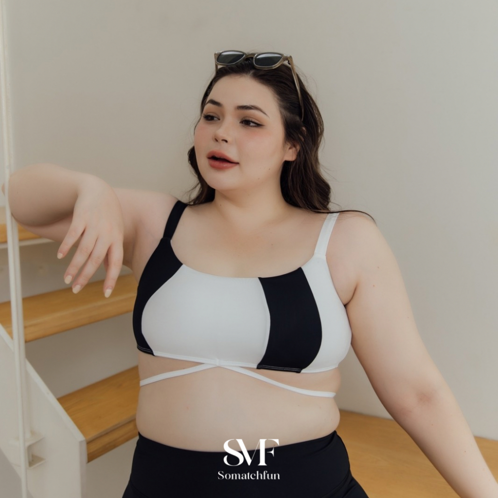 (ลดสูงสุด50%🖤GOODBYESALE🖤จนกว่าสินค้าจะหมด)Twotone Sportbra - Somatchfun สปอร์ตบราออกกำลังกาย active&sportwear - รูปที่ 3