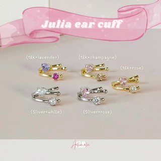 Julia ear cuff - Aelin.ALN ไม่เจาะหูใส่ได้ค่ะ (ต่างหูหนีบ ต่างหูแบบเกี่ยวรูปหัวใจมี 7 แบบให้เลือกสี) ปรับขนาดได้#EC4-1