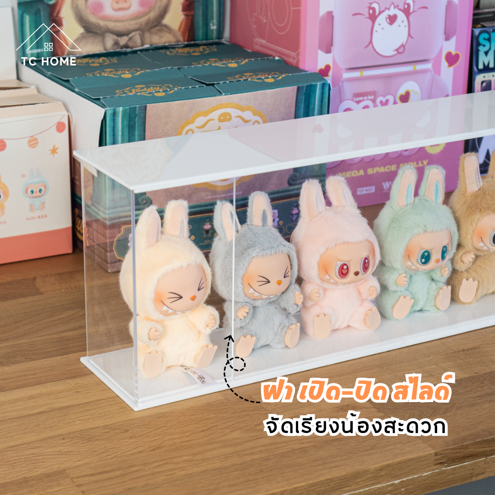 TC HOME ตู้โชว์ Macaron Labubu 6 รุ่น ฝาเปิดสไลด์ ใส่ได้ 6 ตัว กล่องใส่ลาบูบู้ ใส่ลาบูบู้ได้ทั้ง V1 V2 - PD062 - รูปที่ 4