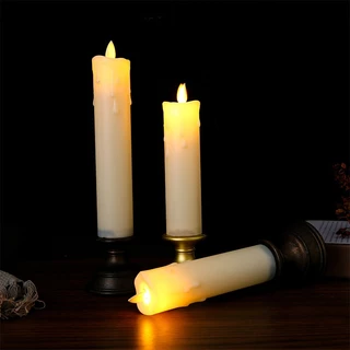 🕯️เทียนจำลอง LED🕯️เทียนอิเล็กทรอนิกส์ เทียนปลอม น้ำตาเทียน ดินเนอร์ใต้แสงเทียน ปาร์ตี้ใต้แสงเทียน