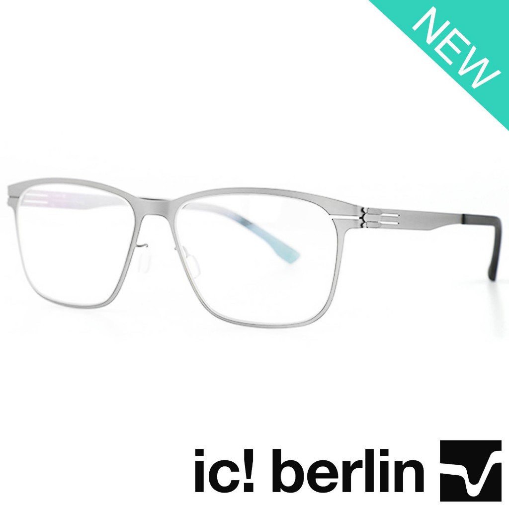 Ic Berlin แว่นตา รุ่น 035 C-3 สีเงิน กรอบเต็ม ขาข้อต่อ วัสดุ สแตนเลส สตีล กรอบแว่นตา frame Eyeglass 