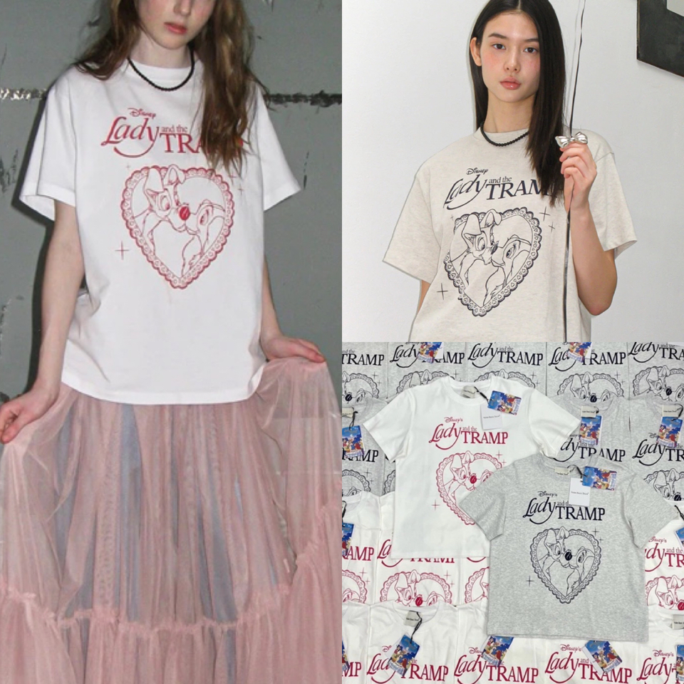 Lady and the t-shirt เสื้อยืดรุ่นใหม่ น่ารักสุดๆ ดีเทลสกรีนลายน้องหมา สไตล์พส.เกาหลี สีสวยคมชัด