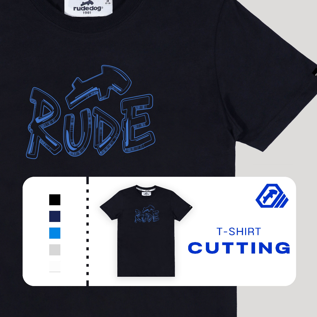 เสื้อยืด แบรนด์ RUDEDOG นุ่มตัวท็อป รุ่น CUTTING