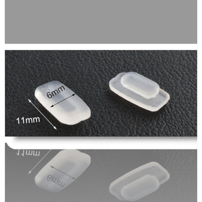 Nosepad แป้นจมูก Ic [Origi]รุ่นใหม่ New! แบบกดทรงสี่เหลี่ยม สีขาว 1คู่