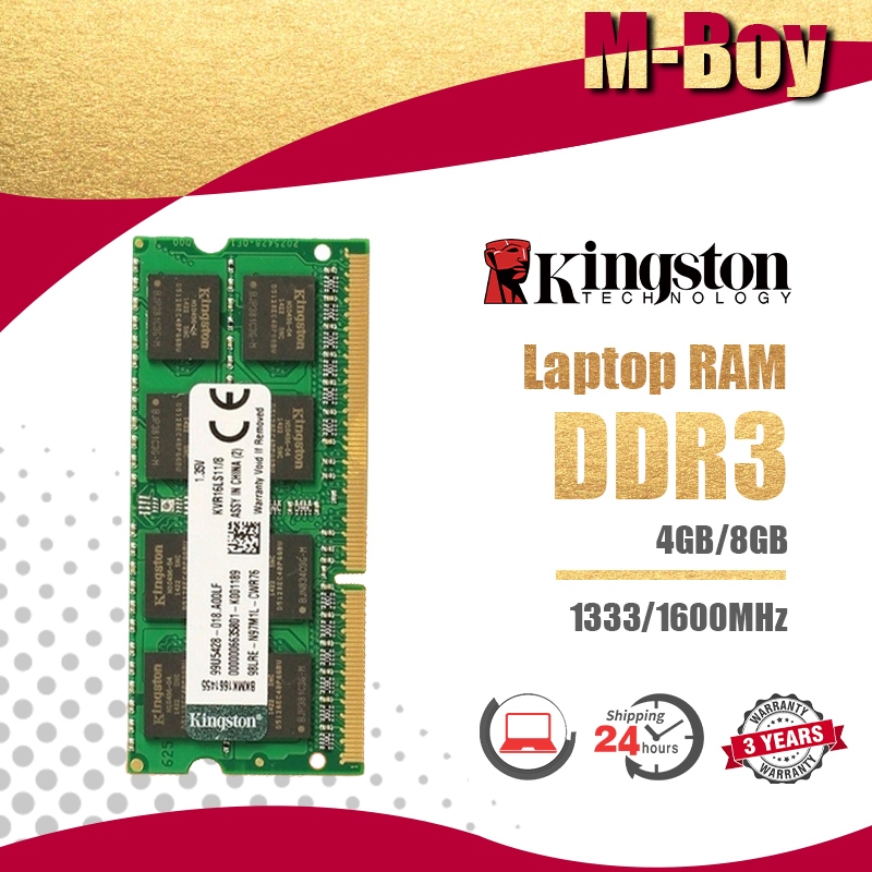 【สินค้าเฉพาะจุด】Kingston  4GB/8GB Laptop RAM DDR3L DDR3 1600MHZ SODIMM memory for notebok