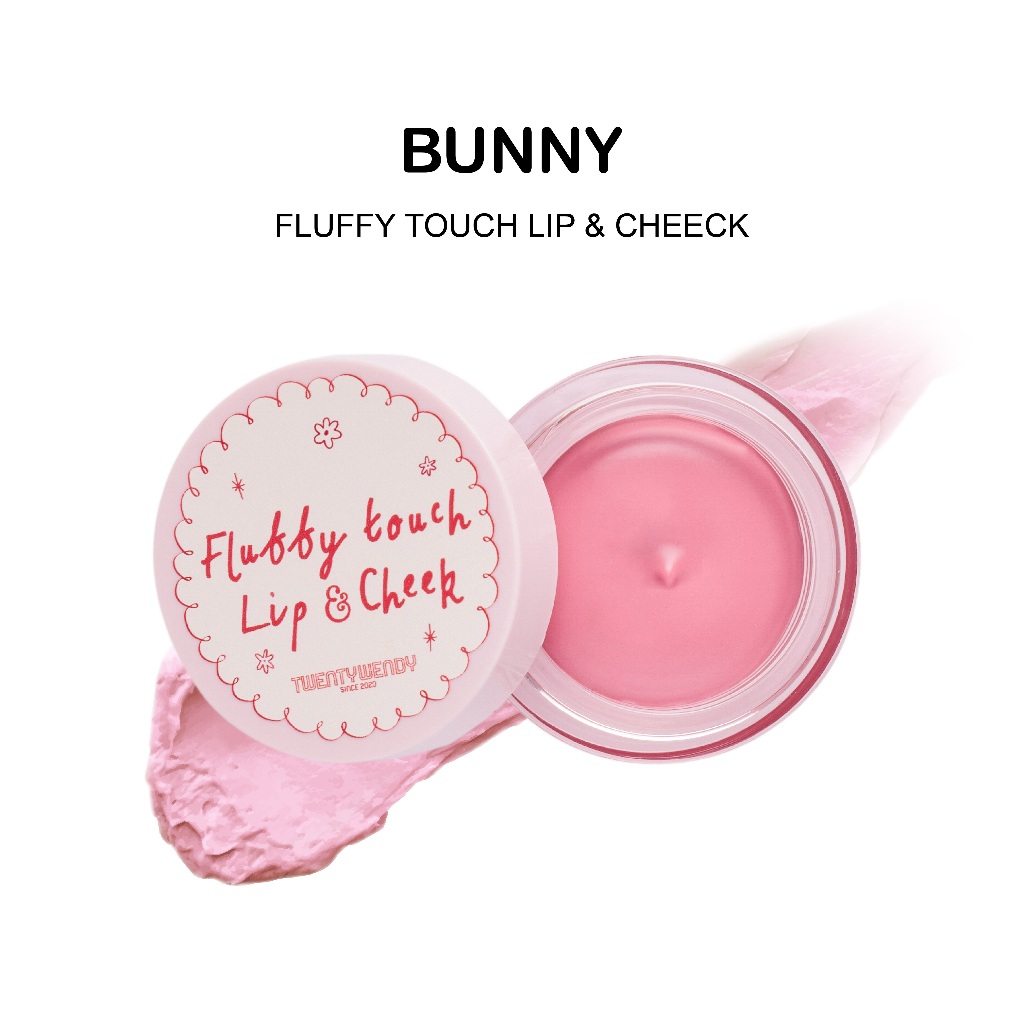 TWENTYWENDY | Fluffy touch lip&cheek Bunny สีชมูกระต่าย ลิปเนื้อ velvet fluffy touch นุ่มฟูเนื้อเด้ง บางเบา เบลอริมฝีปาก