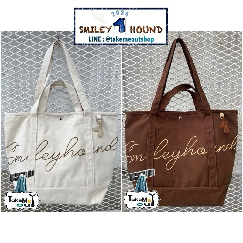 NEW SMILEYHOUNDCANVAS TOTE BAG A24