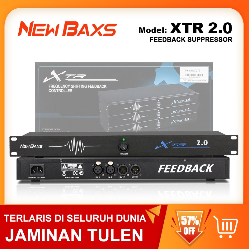 NEW BAXS XTR2.0 ข้อเสนอแนะไมโครโฟน Professional Anti-howling โปรเซสเซอร์เสียงเหมาะสำหรับ STAGE KTV โปรเซสเซอร