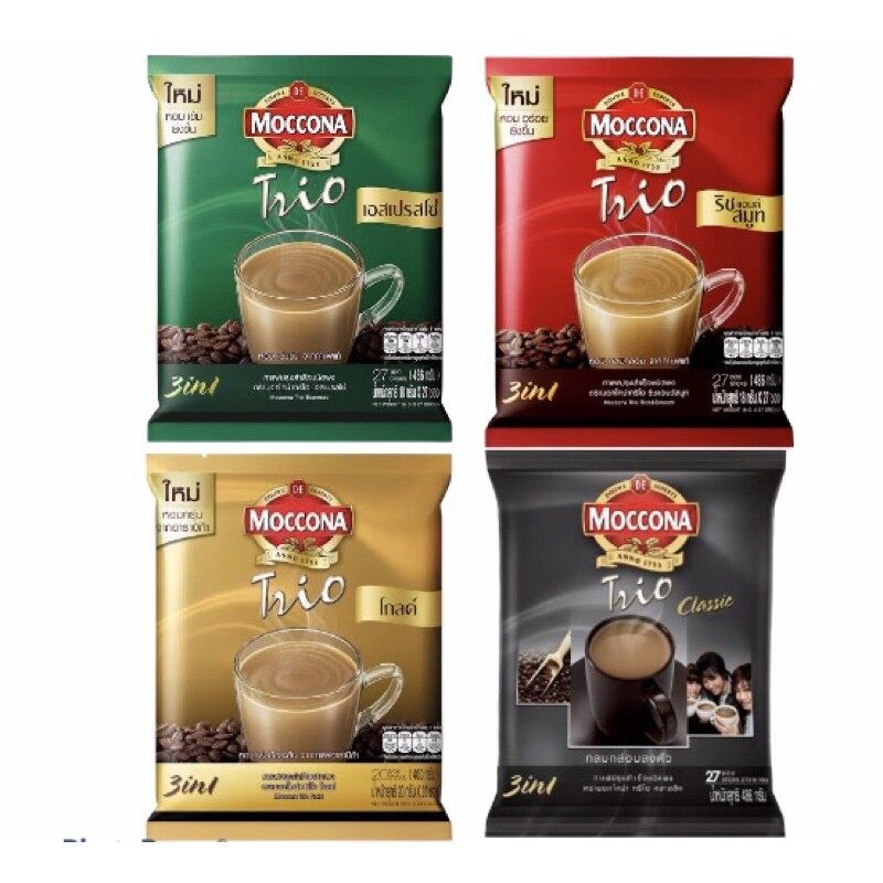มอคโคน่า ทรีโอ กาแฟปรุงสำเร็จ 3อิน1 15.8 ก. แพ็ค 20-27 ซอง