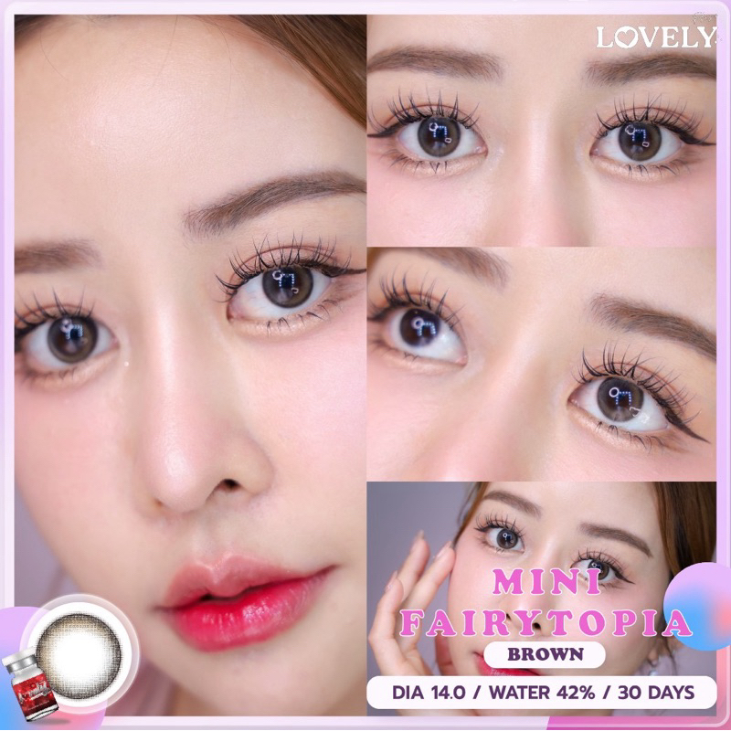 𝐿𝑜𝑣𝑒𝑙𝑦 𝑝𝑙𝑢𝑠 Mini fairytopia คอนแทคเลนส์ ค่าอมน้ำ 42% ป้องกันยูวีและแสงสีฟ้า