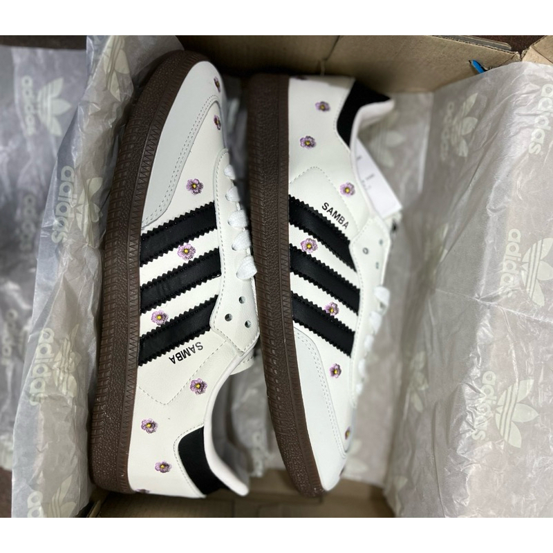 🔥โปรพิเศษ🔥 รองเท้าผ้าใบ Samba OG light purple Floral พร้อมส่ง (size36-45)แถมกล่อง