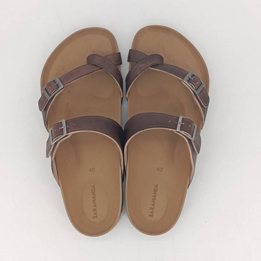 Saramanda รุ่น 165005 รองเท้าแตะผู้ชาย แบบหนีบ หนังแท้  มี 3 สี