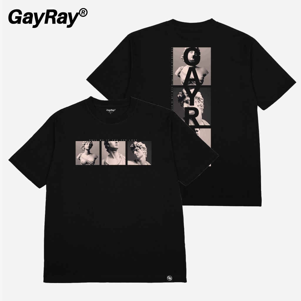 GayRay ⎰GETLOST.⎱  เสื้อยืดโอเวอร์ไซส์ Cotton 100% นุ่่ม ใส่สบาย