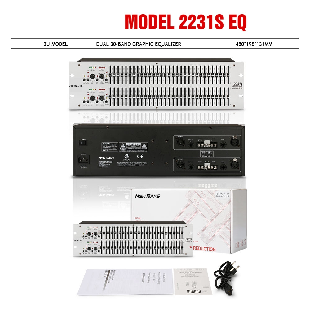 NEW BAXS สเตอริโอ,อีควอไลเซอร์,215S/231S/2231S Equalizer,31-band, แท้ 2ชั้นEQ,KTV,STAGE,โปรเซสเซอร์เสียงที่ดีที่สุด - รูปที่ 6