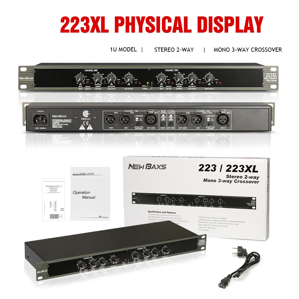 NEW BAXS 223XL/234XL ครอสโอเวอร์ซับวูฟเฟอร์ STAGE Performance Audio อิเล็กทรอนิกส์ KTV แบบสองทาง/สามทางแถบป