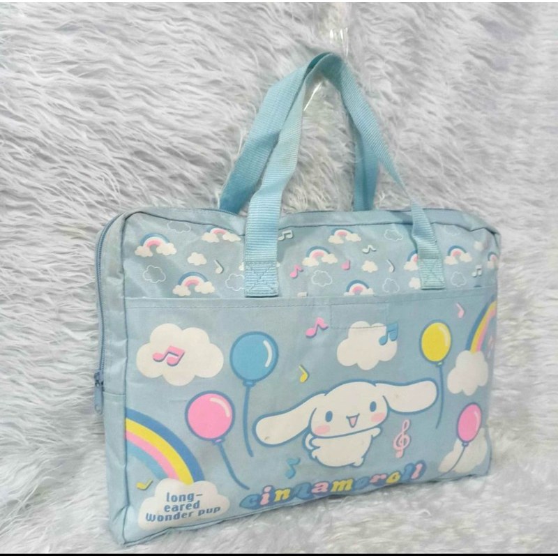 กระเป๋าทรงเอกสารสีฟ้าลายการ์ตูน (.รหัสTS3)