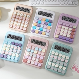 🔥จัดส่งจากกรุงเทพ🔥เครื่องคิดเลข 12 บิต สีสันสดใส หน้าจอขนาดใหญ่ แป้นพิมพ์เชิงกลแบบกลม เครื่องคิดเลขน่ารัก