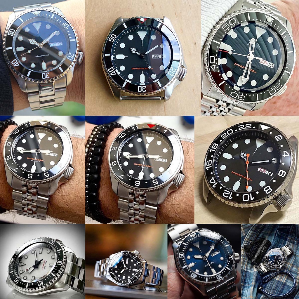 ขอบเซรามิค Ceramic แบรนด์ DLW and Namoki แบบ Slope สำหรับ SKX and Seiko 5 Sports Slope Ceramic Bezel