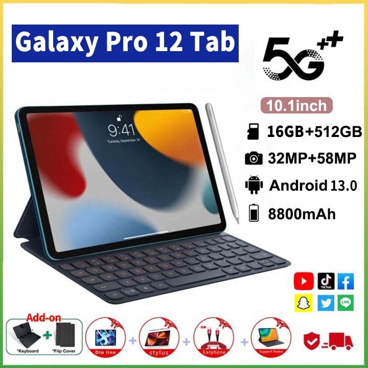 【COD】แท็บเล็ต Galaxy Pro12 Tab 5g wifi 10.1inch 16+512GB tablet แทปเล็ต แทบเลต แท็ปเล็ต taplet
