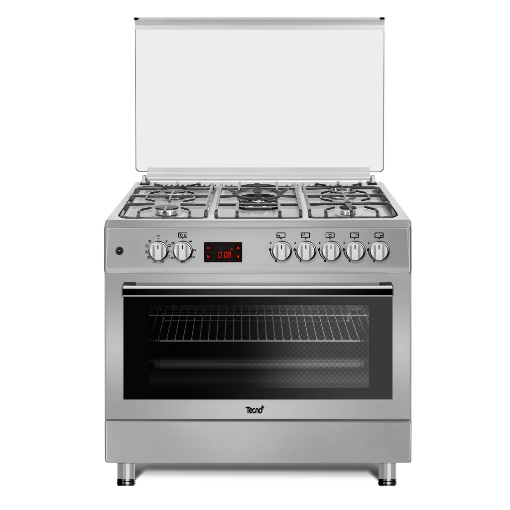 TECNOPLUS เตาตั้งพื้นระบบแก๊ส เตาแก๊ส 5 หัวเตา รุ่น TNP FS F9L50E10 SS แถมเครื่องดูดฝุ่น Camarcio VC