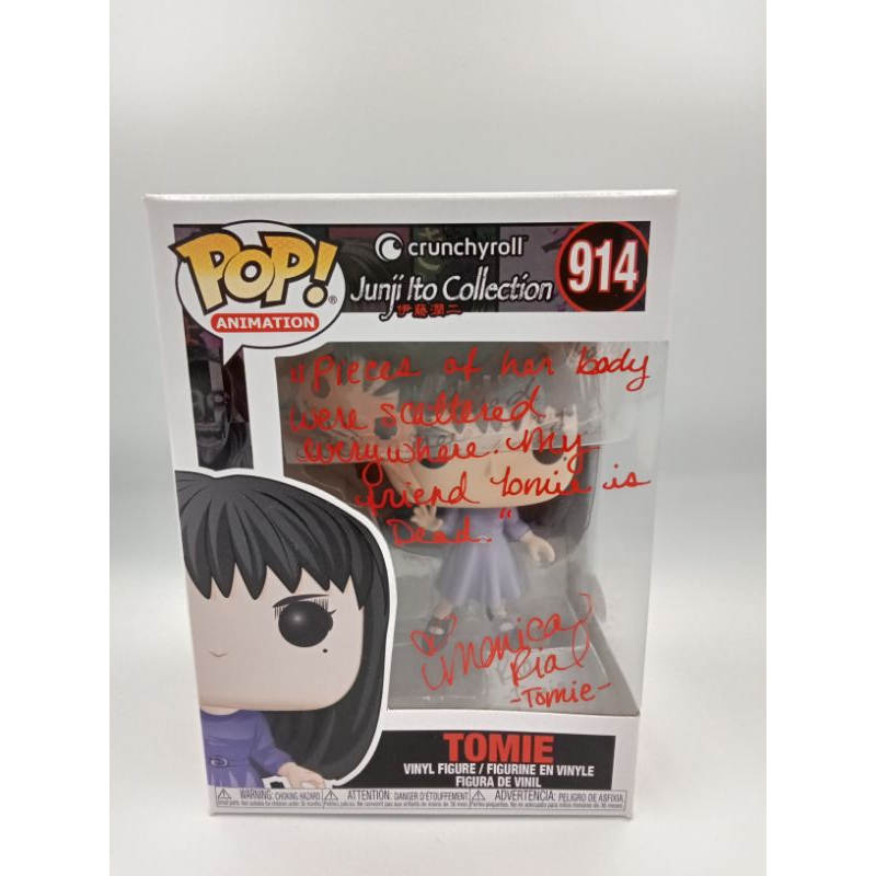 Funko pop Tomie 914 พร้อมลายเซ็นนักพากย์ภาษาอังกฤษ