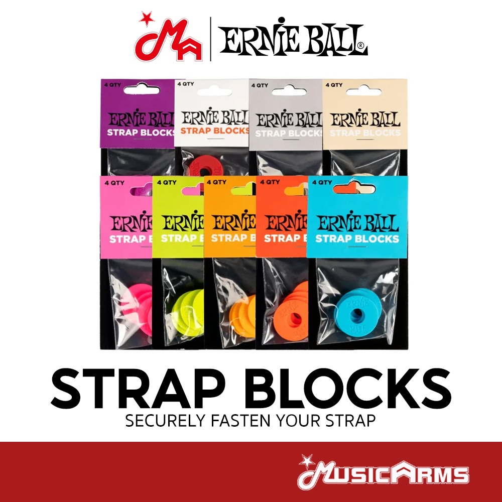 Ernie Ball Strap Blocks ตัวล็อคสายสะพายกีต้าร์ / เบส Music Arns