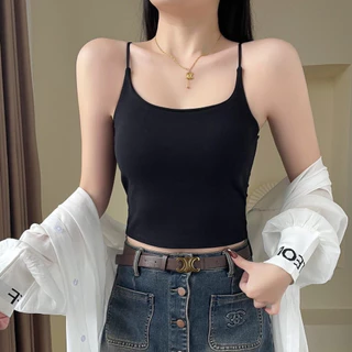 สายเดี่ยวผ้าเรยอน ไร้รอยต่อ สวยงาม สุดเซ็กซี่ แฟชั่นฤดูร้อน สําหรับผู้หญิงH9400