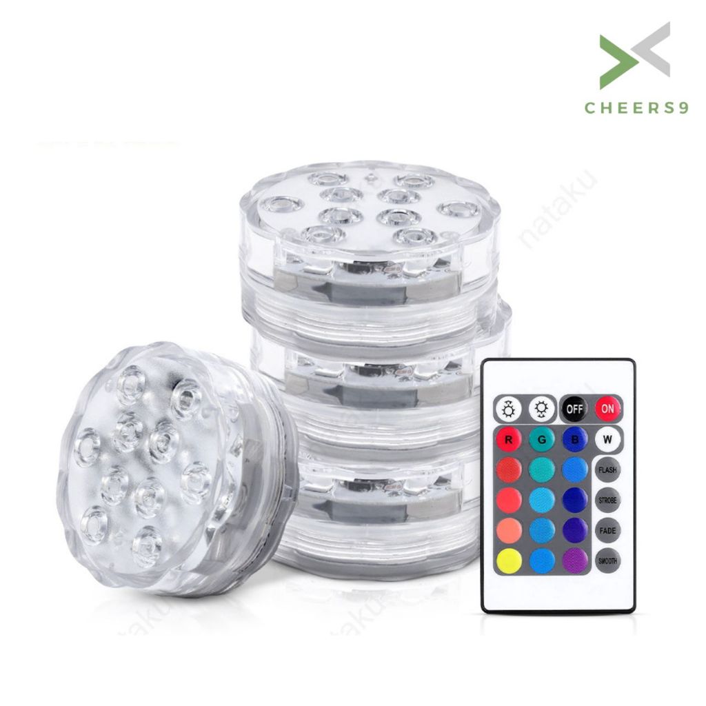 หลอดไฟled ไฟใต้น้ำ ไฟ RGB LED สําหรับติดใต้น้ํา สระว่ายน้ำ IP68 Cheers9