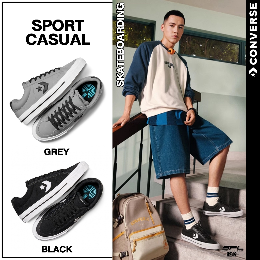 Converse Collection รองเท้าผ้าใบ รองเท้าสเก็ตบอร์ด Skateboarding UX Sport Casual A10547CMF4BKXX / A10548CMF4GYXX (2000)
