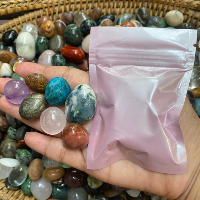พร้อมส่งใน️ ‼️Mixed stones set ซองจุ่มหินสี หินมงคล หินนำโชค มีหินธรรมชาติเเท้มากกว่า 50 ชนิด 1 ซองมีหิน 4-6 ก้อน50กรัม