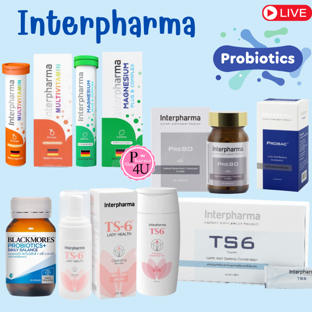 Interpharma magnesuim/MULTIVITAMIN/TS6/PROBAC-7/PREBO/PROBAC /TS6 LADY/Blackmores PROBIOTIC #L1