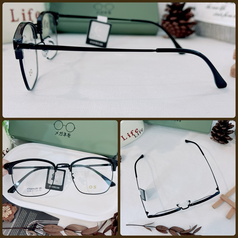 กรอบแว่นตา แว่นสายตา Titanium IP 8126 แว่นกรองแสง ออโต้ บลูบล็อค เปลี่ยนสี ตัดเลนส์สายตา - รูปที่ 4