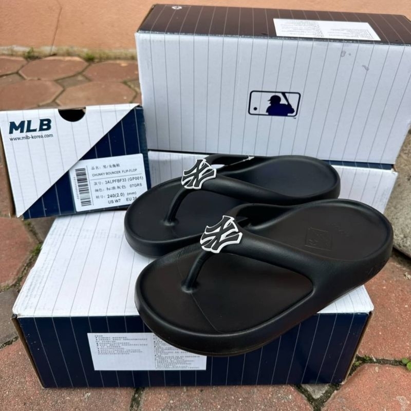 รองเท้าแตะ MLB รองเท้าแตะ NY ✔️มีกล่อง📦 ชนSHOP2025❤️