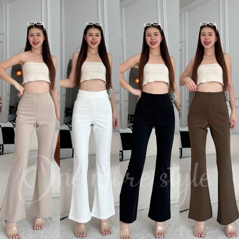 ♥ 𝐍𝐄𝐖 𝐀𝐑𝐑𝐈𝐕𝐀𝐋𝐒 ♥ขาม้าซิปหลังผ้าโรเชทเอวสูงทรงสวยพร้อมส่ง🛍️
