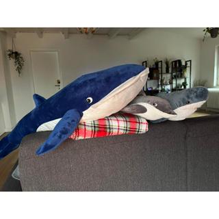 IKEA BLAVINGAD ตุ๊กตา ปลาวาฬ วาฬ 100 ซม. ตุ๊กตาผ้า