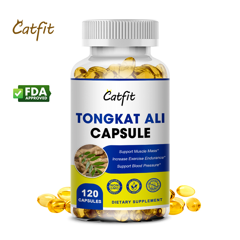 Catfit Tongkat Ali capsules ตงกัต อาลี เสริมภูมิคุ้มกัน ปรับปรุงฮอร์โมน ปกป้องต่อมลูกหมาก เพิ่มพลังกล้ามเนื้อ 120 ชิ้น